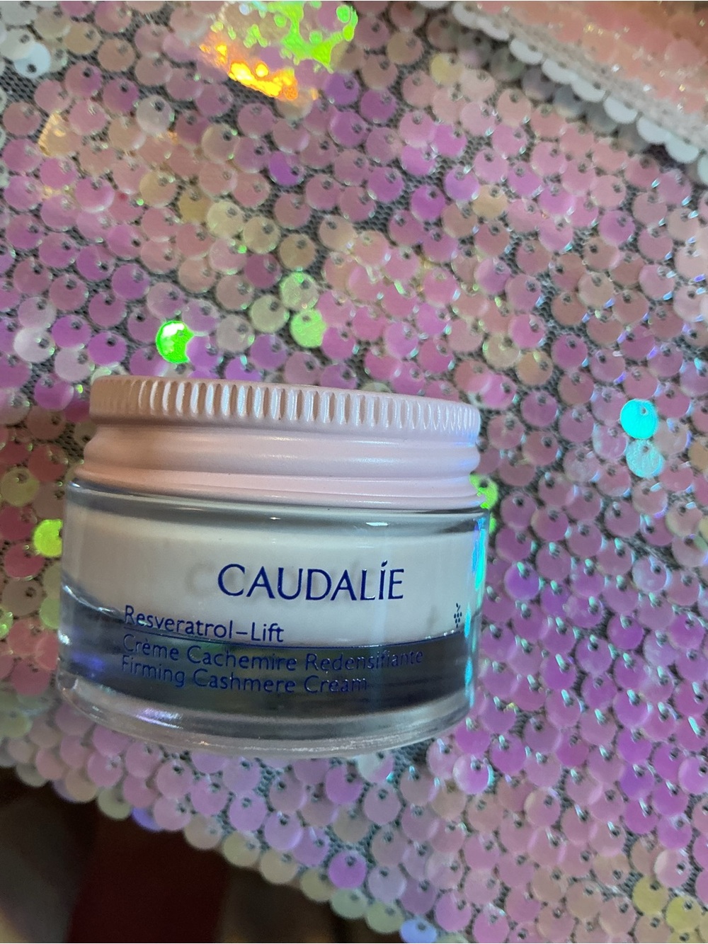 Caudalie Resveratrol‑Lift Firming Cream — Light Pink Jar